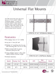 Premier Mounts Universal Flat Wall Mount - fits 37"-61" (UFM)
