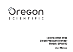 Oregon Scientific BPW810 Blood Pressure Monitor