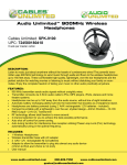 Cables Unlimited 900MHz Wireless Stereo Headphones
