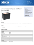 Tripp Lite 12VDC Sealed, Maintenance-Free Battery for All Inverter/Chargers, 12VDC Battery Connections