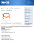 Tripp Lite Duplex Multimode 50/125 Fiber Patch Cable (LC/LC), 2M (6-ft.)