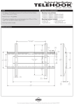 Atdec TELEHOOK 32-60" Wall Fixed - Bk