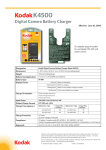 Kodak Ni-MH Rapid Battery Charger K4500-PC-C+1