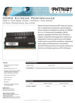 Patriot Memory DDR2 2GB (2 x 1GB) PC2-9600 Enhanced Latency DIMM Kit