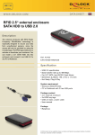 DeLOCK RFID 2.5“ external enclosure SATA HDD to USB 2.0