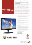 Viewsonic X Series VX1962WM 19"" LCD Wide