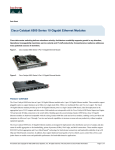 Cisco Catalyst 6500 8-Port 10 Gigabit Ethernet Module with DFC3CXL