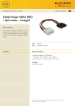 DeLOCK Cable Power SATA HDD > 4pin male &ndash; straight
