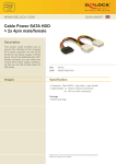 DeLOCK Cable Power SATA HDD > 2x 4pin male/female