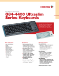 Cherry Ultraslim 4400 Series USB Keyboard with Trackball