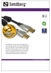 Sandberg HDMI cable 19M-19M LUX Line 3m