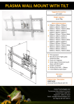 Comrac Plasma Wall Mount Bracket