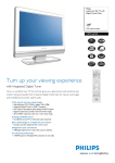 Philips 19" widescreen flat TV 19" HD-Ready White