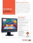 Viewsonic Value Series Wide Screen LCD Monitor 19"