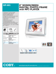 Coby 8" Widescreen Digital Photo Frame with MP3 Player
