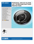 Coby Personal MP3/CD Player with 120-Second Anti-Skip