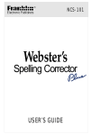 Franklin NCS-101 Spelling Corrector