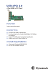 Dynamode 4-Port USB2.0 PCI Card