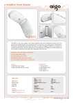 Aigo E063 Compact Amplified Travel Speaker