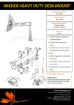 Comrac COMLA64-1HD flat panel desk mount