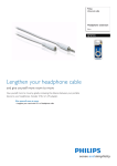 Philips SJM2102 Headphone extension 3.6 m Universal cable