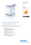 Philips Daily Collection Sandwich toaster HD2505/70