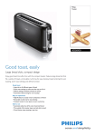 Philips Daily Collection HD2569/20 Long slot Compact Black silver Toaster