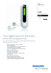 Philips SA2125 2GB* Digital MP3 player