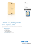 Philips SDJ6050 Triplex Almond Phone mount