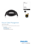 Philips SWV2067W 2.0 m black Flex Tubing Cable organizer