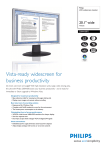 Philips LCD widescreen monitor 200WS8FS