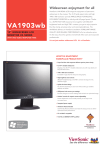 Viewsonic Value Series VA1903BW 19" LCD-TV