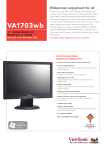 Viewsonic Value Series VA1703BW 17" LCD-TV