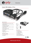 Equip Cable-VGA-Splitter 2 Port