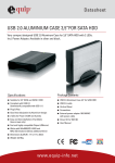 Equip USB 2.0 Enclosure 3,5", aluminium silver