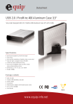 Equip USB 2.0 / FireWire 400 Aluminum Case 3,5"