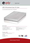 Equip USB 2.0 Aluminium Case 2,5" silver