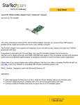 StarTech.com 4 port PCI 1394a FireWire Adapter Card - 3 External 1 Internal