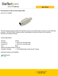 StarTech.com PS/2 Keyboard or Mouse Cable Adapter M/M