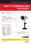 Lorex Weather Resistant* Color Night Vision Camera