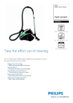 Philips Bagless Vacuum Cleaner 1800W Super parquet