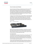 Cisco Catalyst 6500 Anomaly Guard Module