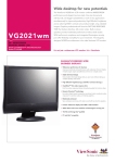 Viewsonic Graphic Series 20” Widescreen Graphic Series LCD