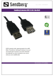 Sandberg Extension USB 2.0 AA 1.8m BLAC