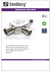 Sandberg Aerial T-splitter 1xM-2xF