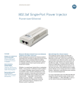 Zebra 802.3a/f Single Port Power Injector