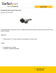 StarTech.com 6 ft Standard UK Computer Power Cord