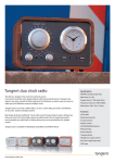 Tangent Duo Clock Radio - Red