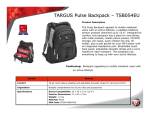 Targus Pulse Backpack, 3D air-mesh deluxe padding
