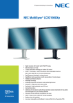 NEC MultiSync LCD2190UXp, Silver
